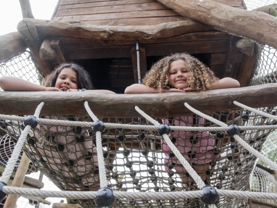 Girls In Tower Landscape